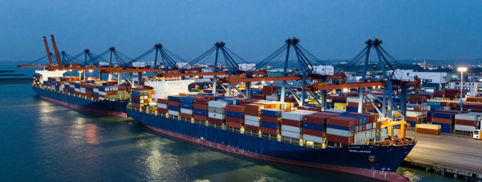 Port operations at night